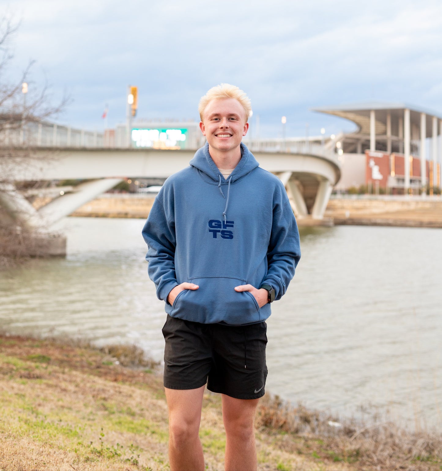 Steel Blue GFTS Embroidered Hoodie