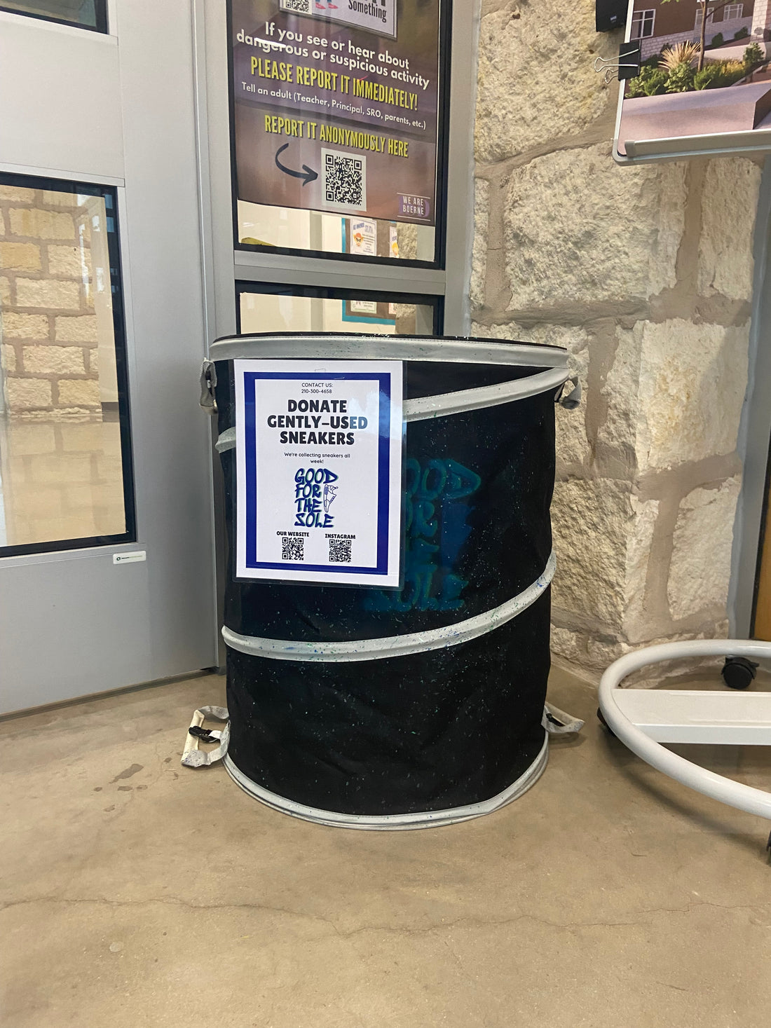 Van Raub Elementary School Donation Bin